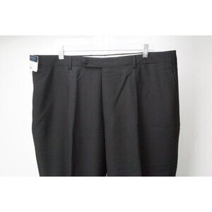 Burberry London Black S100s 100% Wool Mens Pants Trousers Sz 58 EU NEW